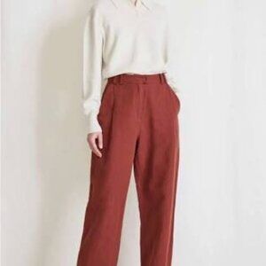 Apiece Apart Manon Trouser Size 8 Linen Cotton Blend
